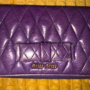 Violet Quilted Clutch